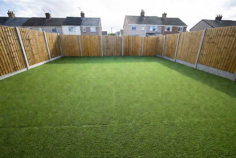 Artificial grass with excellent drainage after rain in Liverpool