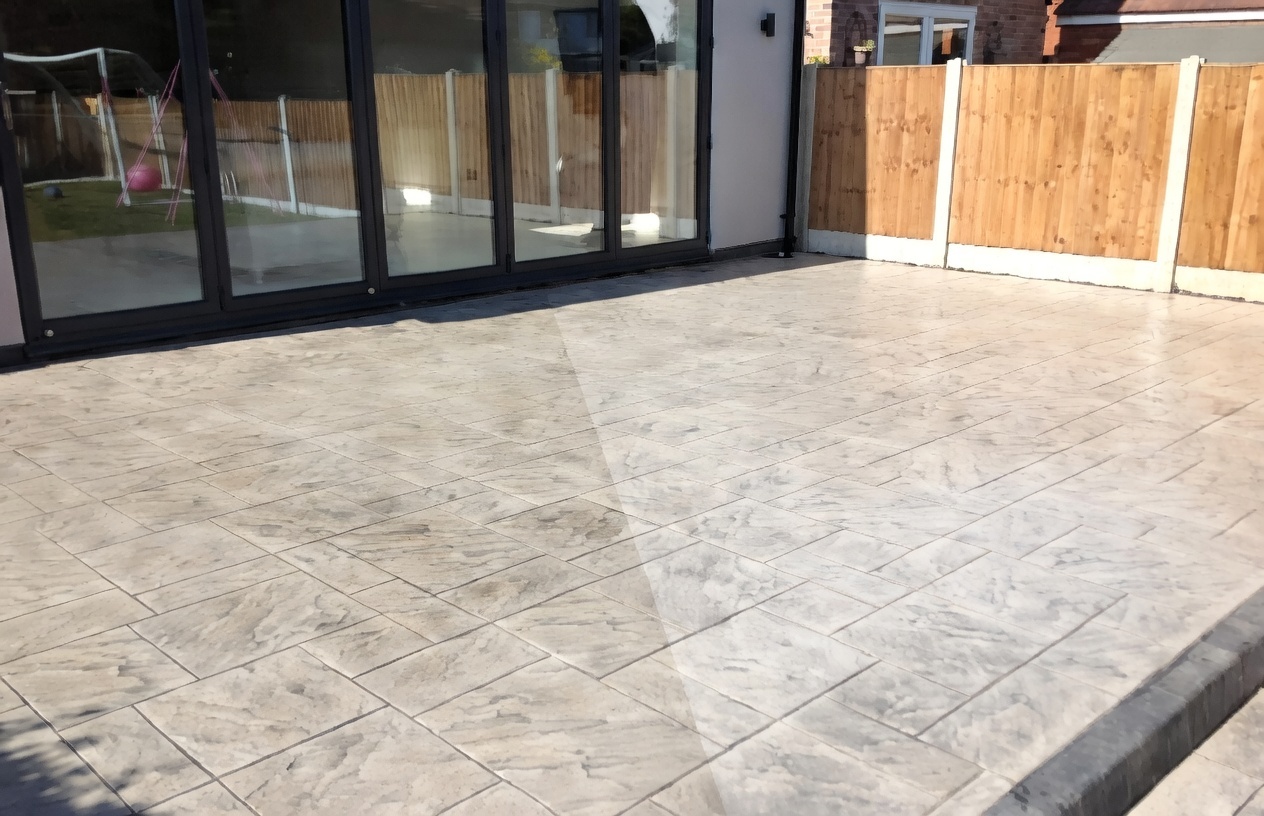 Professionally restored imprinted driveway