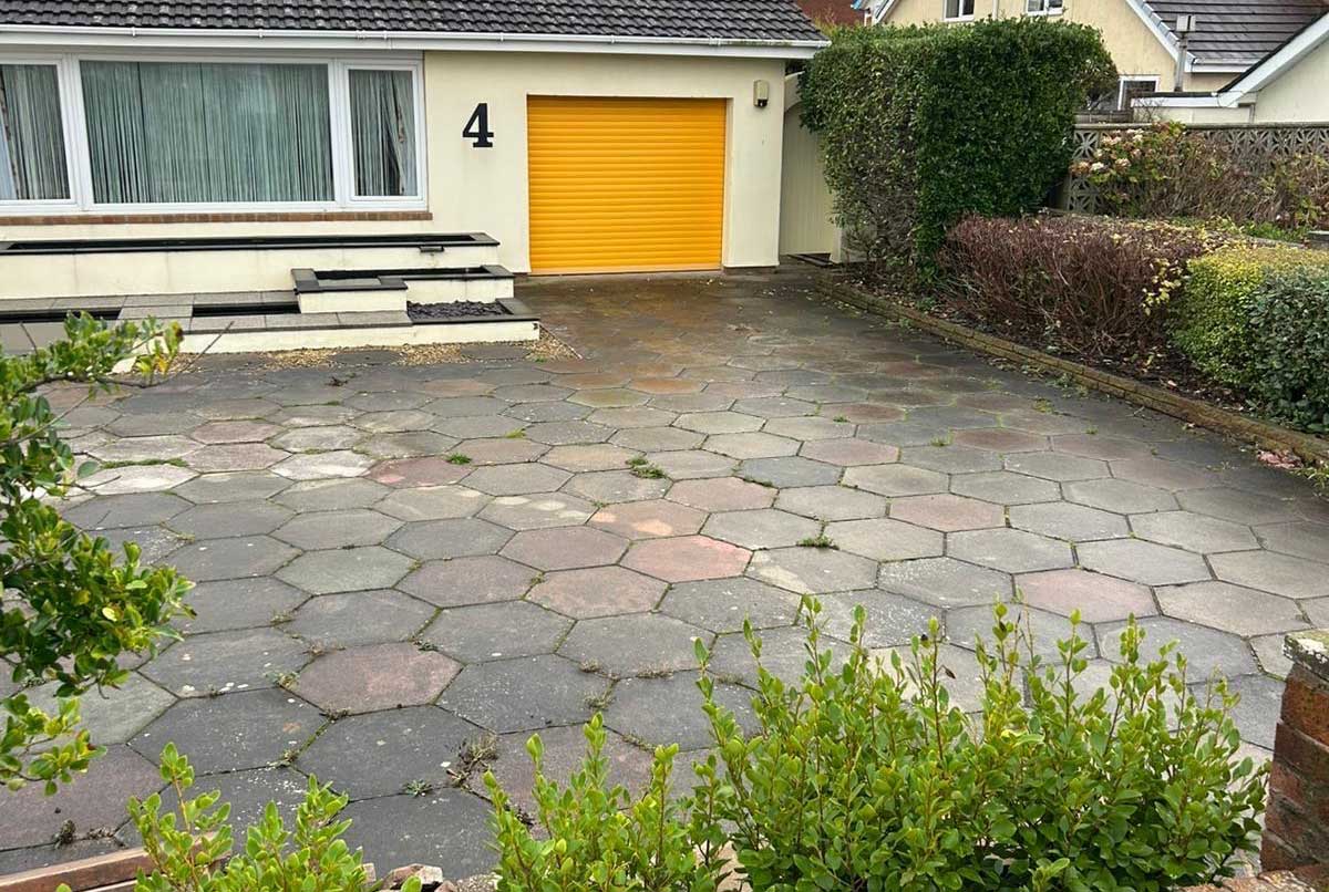 Before - Old driveway and garden